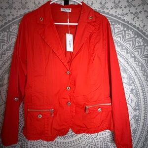 Chic Red Women's light weight  Blazer
